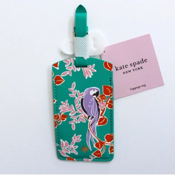 kate spade Other - NEW! Kate Spade ♠️ Green Leather Travel luggage Tag